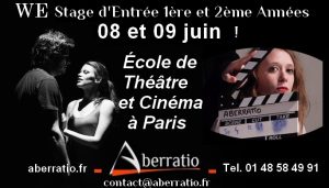 devenir acteur ou actrice en participant à un stage audition de l'Ecole de Theatre et Cinema Aberratio